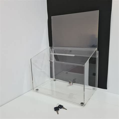 metal locking ballot box|clear ballot box acrylic.